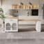 Îlot de cuisine 80,7 po avec table de salle à manger extensible (sans chaises)-1318918937