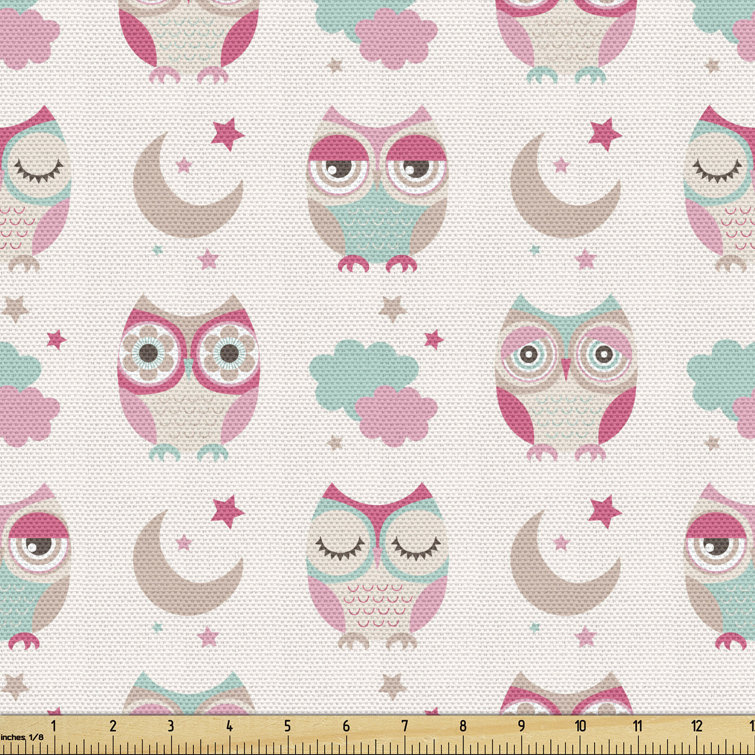 East Urban Home Chestang Owls Stars Moon Patterns in Feminine Soft ...