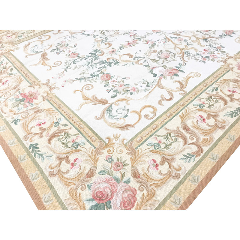 Hand-Knotted High-Quality Beige and Yellow Area Rug