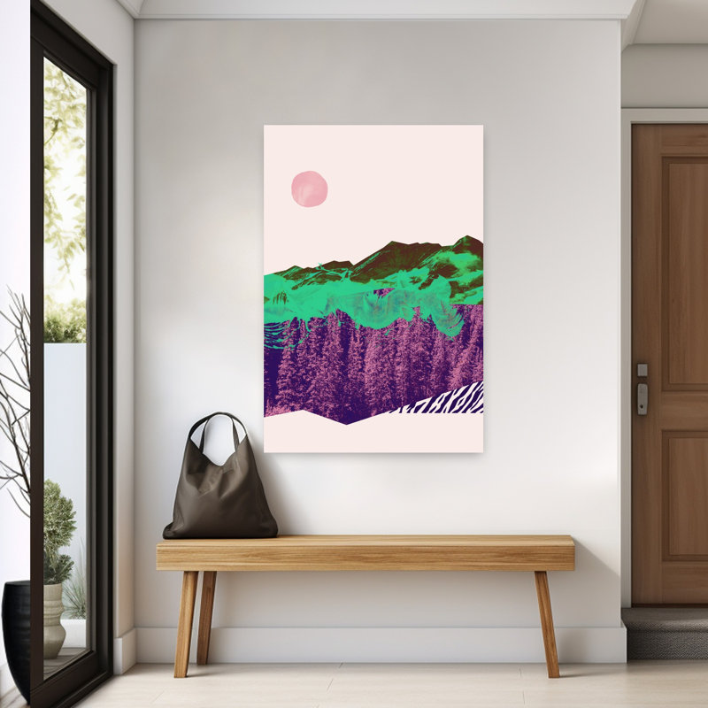 Contemporary Art Abstract Bold Contemporary Zebra Forest Landscape Wall Art - Wrapped Canvas Print, 152.4 cm H x 101.6 cm W