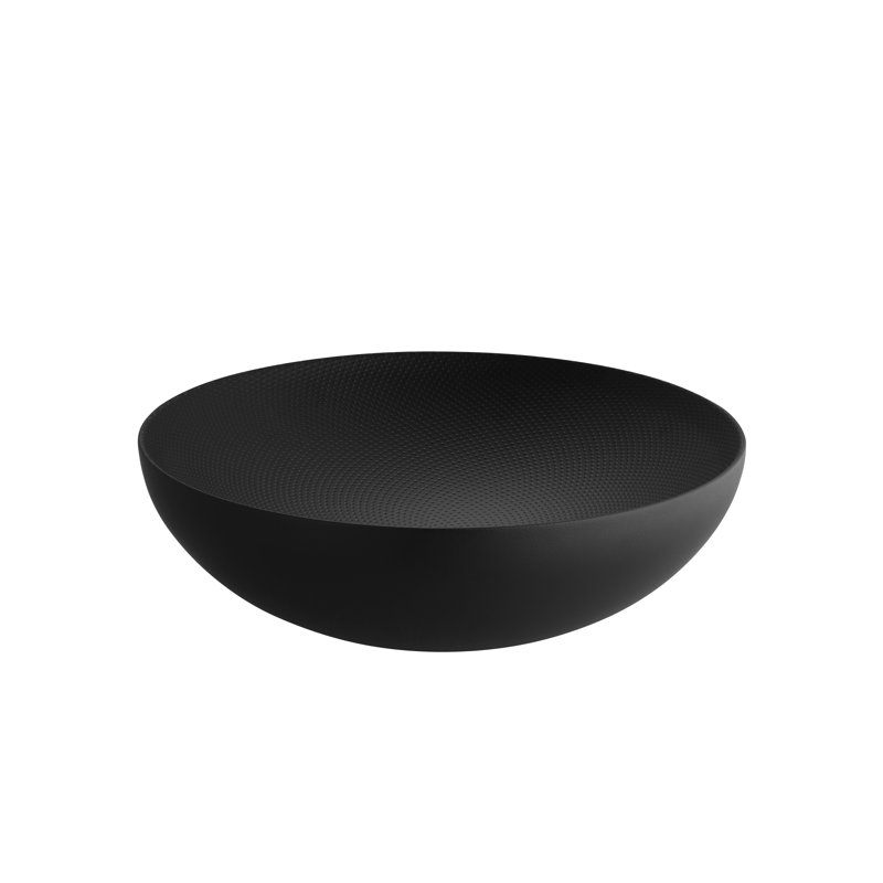 Black Double Wall Plastic Decorative Bowl