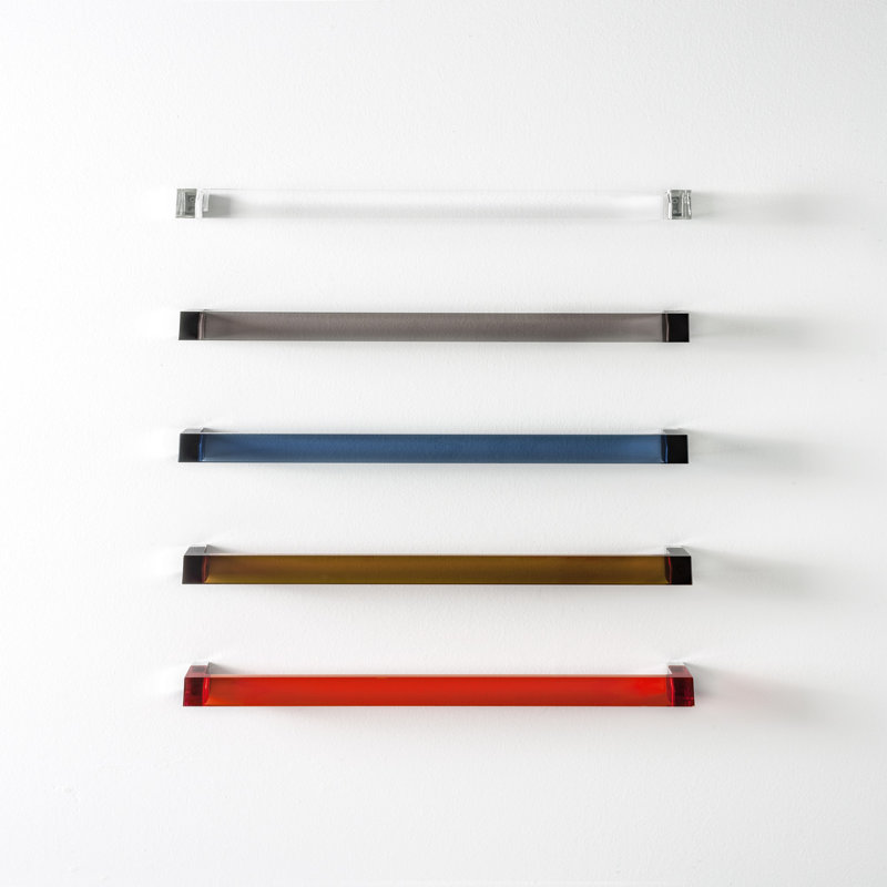 Kartell 1 Wall Mounted Towel Bar, Crystal Transparent