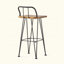 Tabouret industriel en bois et en métal
