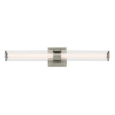 26.5" Linear Bath Bar Medium LED with Clear Fluted Glass