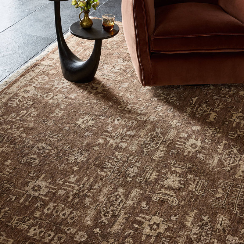 Paolo Hand-Knotted Rug-Paolo Rust-Runner-2.5'x12', Rectangle 8' x 10'
