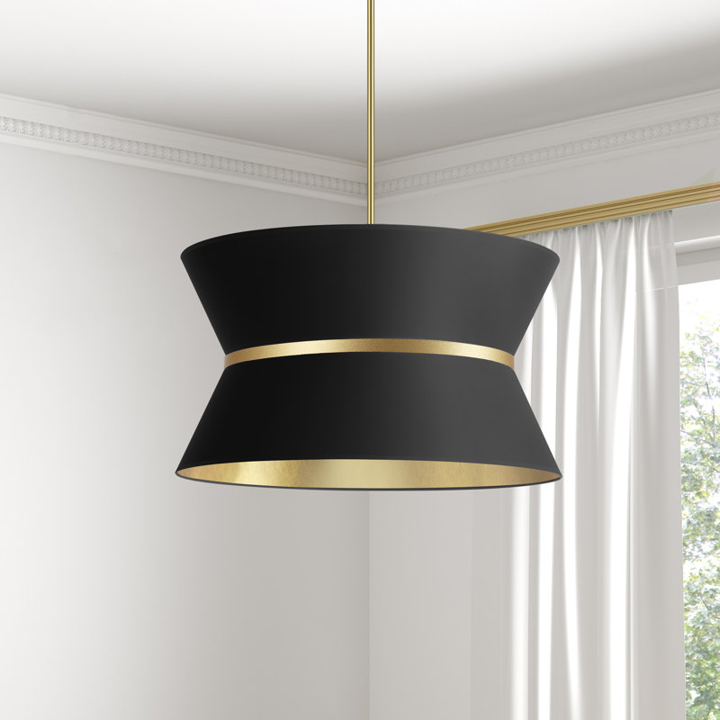 Abdoulaziz 4 - Light Unique/Statement Pendant, Aged Brass, Black