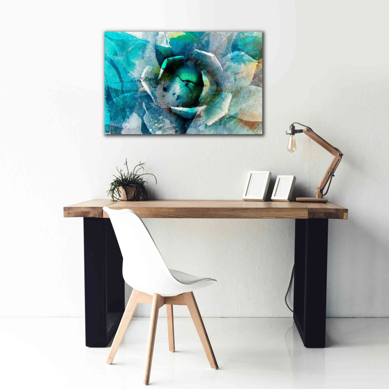 «Agave Abstract I» par Sisa Jasper, art mural sur toile, H 26 po x l 40 po x P 1,5 po