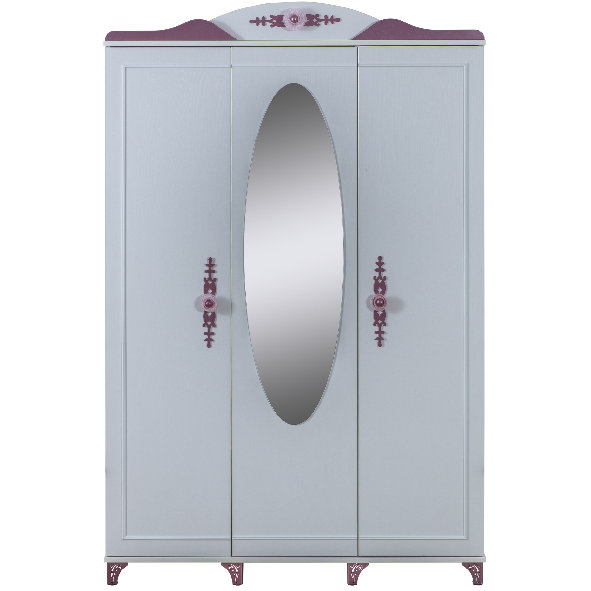 Daquain 52.76'' Wide Kids Armoire with Mirror