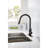 Pull Down Kitchen Faucet Matt Black - Stainless Steel Made, 360 Rotating Nozzle, Corrosion & Rust Treatment, Single Handle For Convenient Water Control With Rotatable Coating, Easy Flow And-1844560482