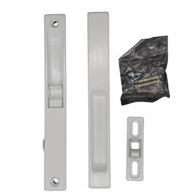 Flush Mount Handle Set with Nite Lock for Sliding Glass Doors