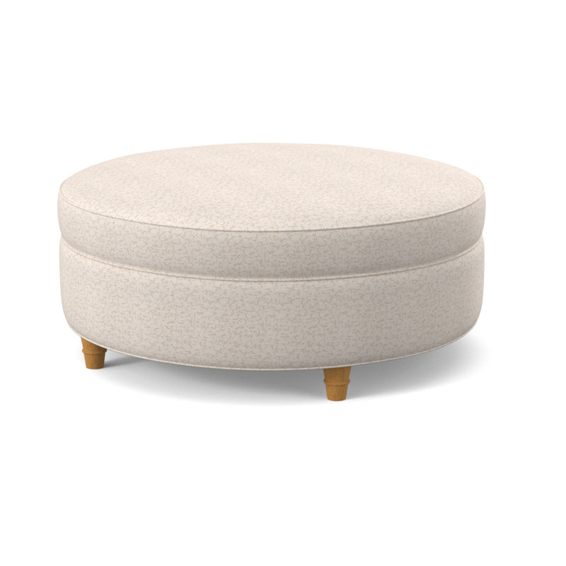 Duke Round Ottoman, Maya Wheat, Amber