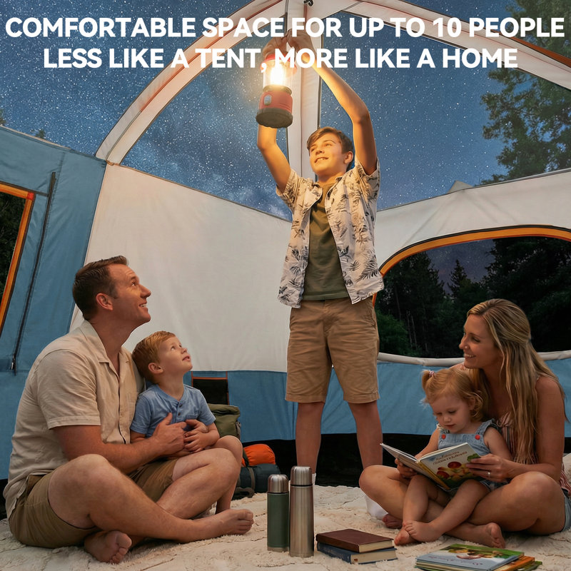 14×10FT camping tent, Blue