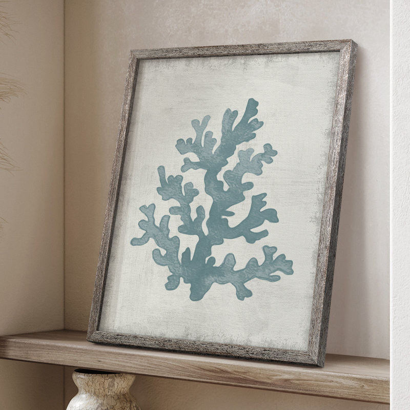 Coral Oasis II, reproduction encadrée - bois massif 49599, H 21 po x l 17 po