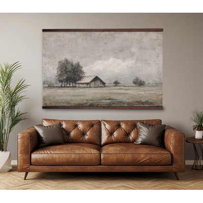 Tapisserie murale rustique rustique avec des crochets en bois