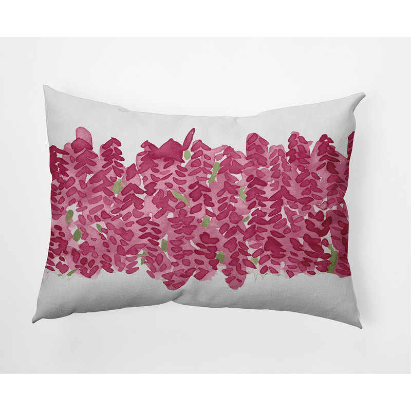 Flower Bell Floral Reversible Throw Pillow, Pink