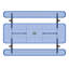 96 "Tables de pique-nique rectangulaires bleues-1435725838
