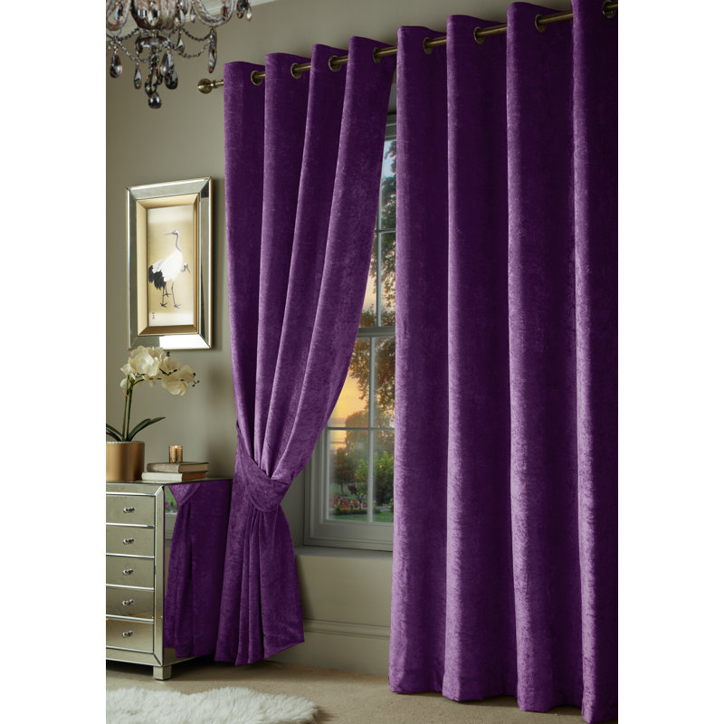 Malaki Sheer Pair, Aubergine Purple, 228 W x 228 D cm