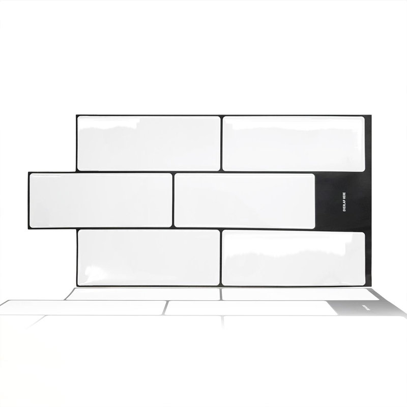 6 in. W x 11.9 in. L Peel and Stick Subway Tile
