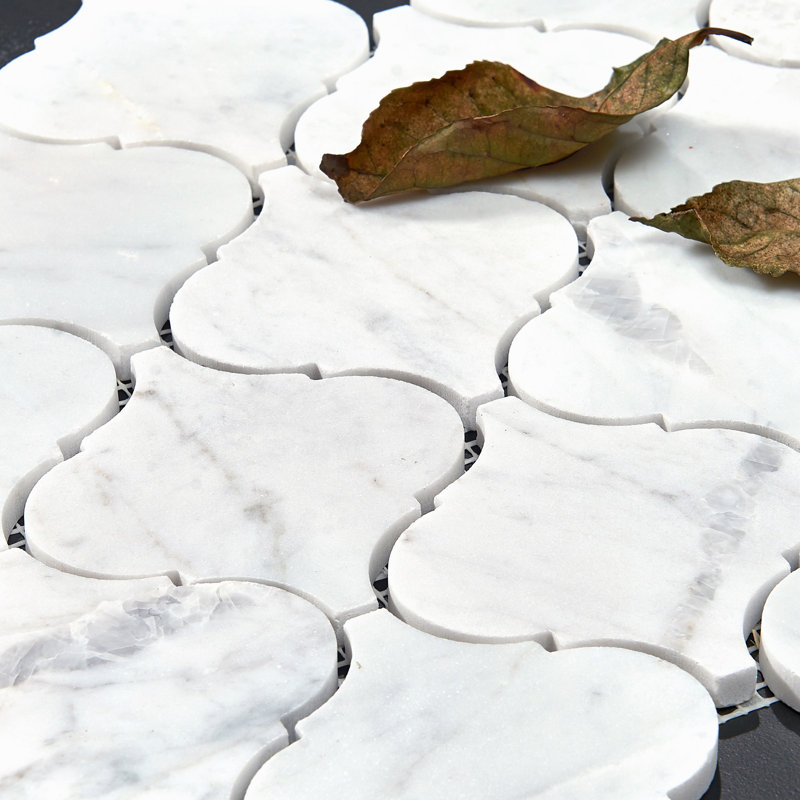 2.5" x 2.5" Marble Arabesque Mosaic Wall & Floor Tile