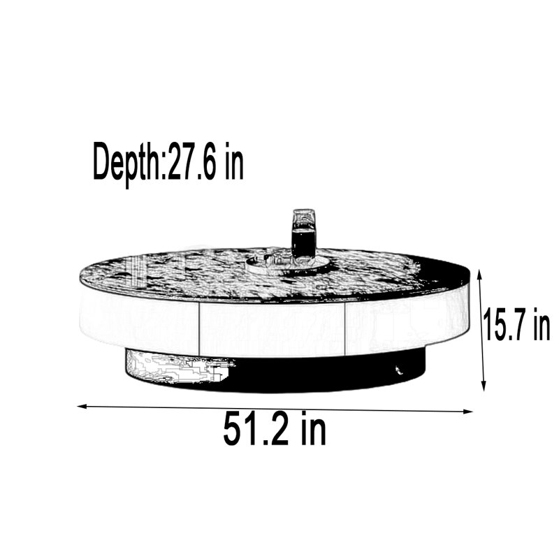 Liptak, 15.7" H x 27.6" L x 51.2" W