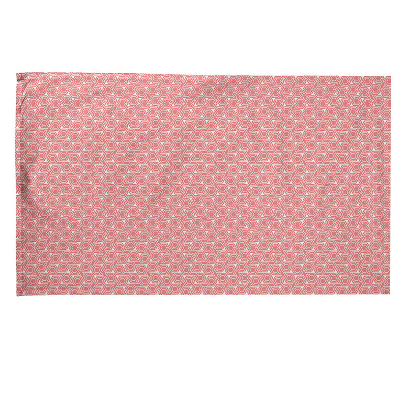 Serviette de thé à treillis hexagonal classic Mcguigan, Rose foncé / blanc, Sergé de coton