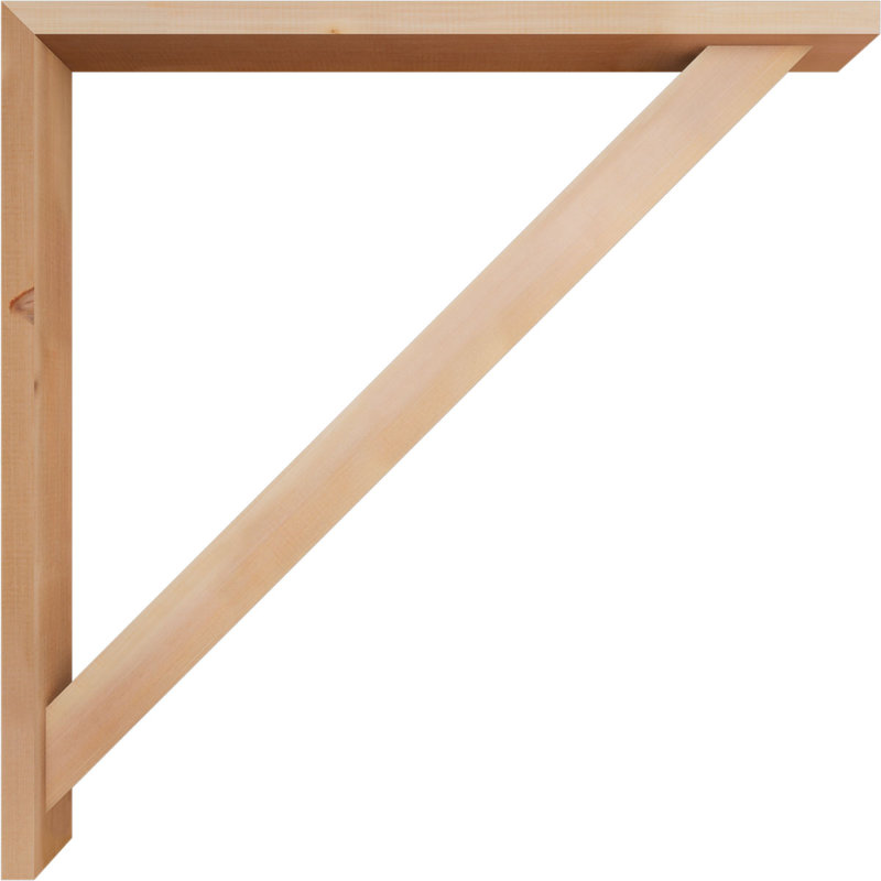 Support de bloc traditionnel avec entretoise décalée, 40 x 40, Cèdre rouge occidental de l 3 1/2 po (lisse)