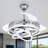 Heighton 36'' Retractable LED Ceiling Fan with Remote and Light Kit DC Motor 6 Speeds-1089600425