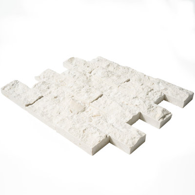 Fossil Stone 2" x 4" Limestone Brick Joint Mosaic Wall & Floor Tile