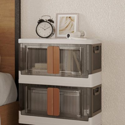 Marthony Plastic Collapsible Storage Bin Organizers