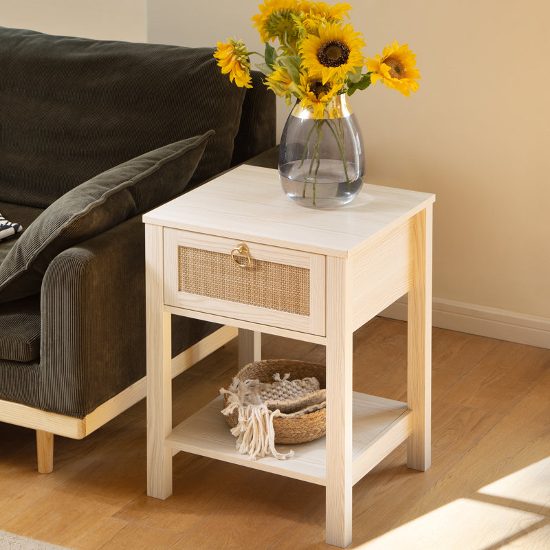 Table de chevet Reinaldo, Blanc