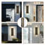 Applique murale d'extérieur à DEL géométrique moderne, éclairage mural imperméable noir IP65 pour porte d'entrée, garage, patio, maison (ensemble de 2)-684319432-684319433
