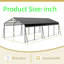 Double Carport Heavy-Duty Steel Parking Shelter, All-Weather Protection, Scratch-Resistant Coating, Wind & Snow Resistant, Includes Gloves, Hooks & Expansion Screws