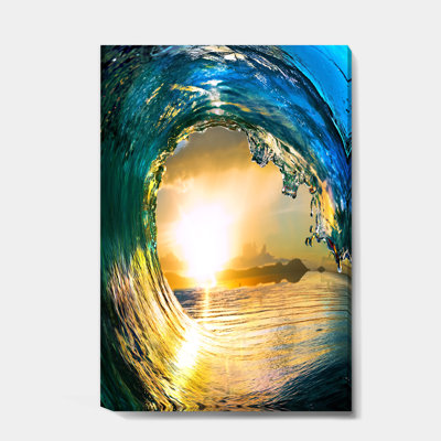 " Coloured Ocean Waves Falling Down II "