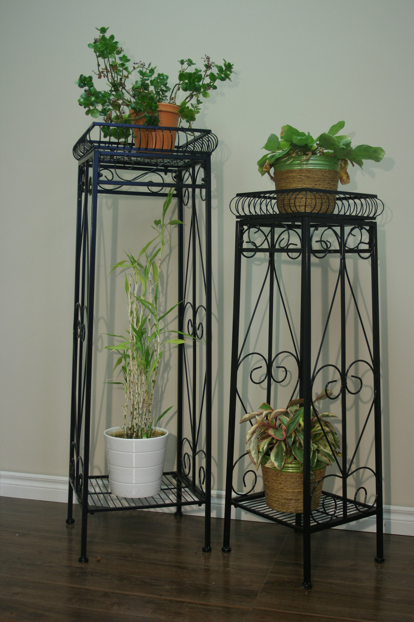 Support De Plantes Métallique Polyvalent À 3 Niveaux Avec