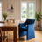 Modern Blue Velvet Dining Armchair Contemporary Upholstered Dining Chairs With Armrests For Kitchen, Dining Room, Or Home Office-965494299