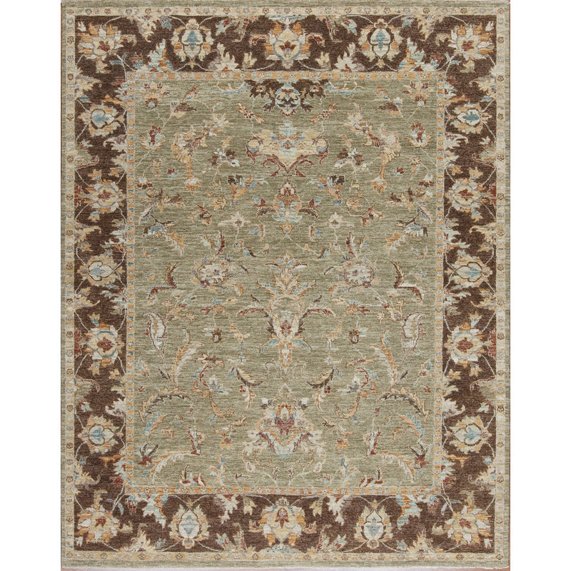 Essence Hand Knotted Wool Area Rug, Rectangle 9' x 12'