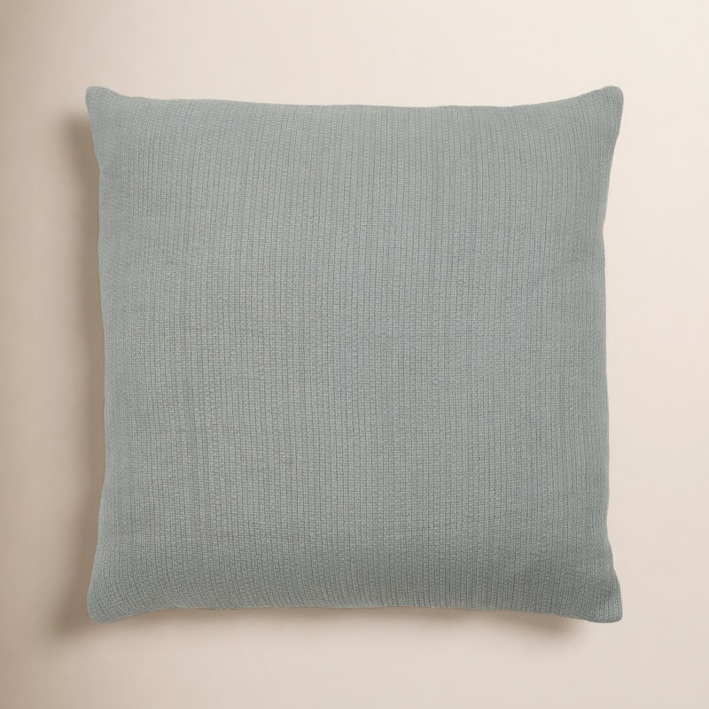 Brocka Textured Cotton Throw Pillow, Gray