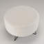 54Cm Wide Round Footstool Ottoman