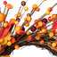 Berries and Apples Foliage Twig Artificial Thanksgiving Wreath - 18-Inch Unlit