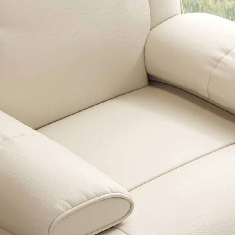 Fauteuil inclinable réglable en similicuir multifonctionnel, Beige