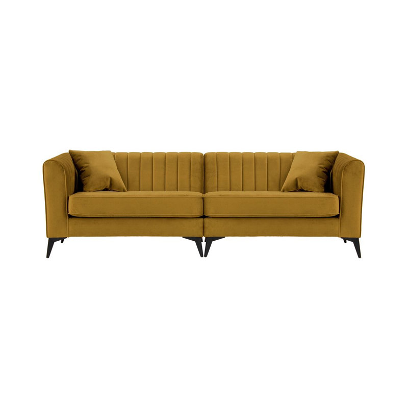 Ahmaud 4 Seater Sofa, Yellow