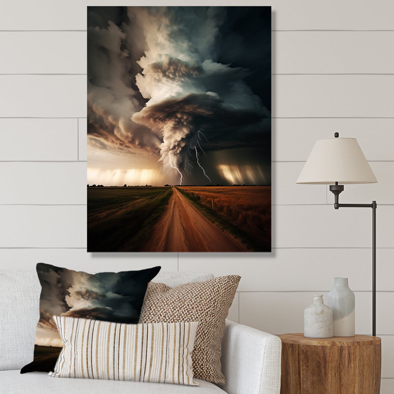 Toile abstraite, impression de vortex majestueux - Santio tempête majestueux vortex, Toile tendue