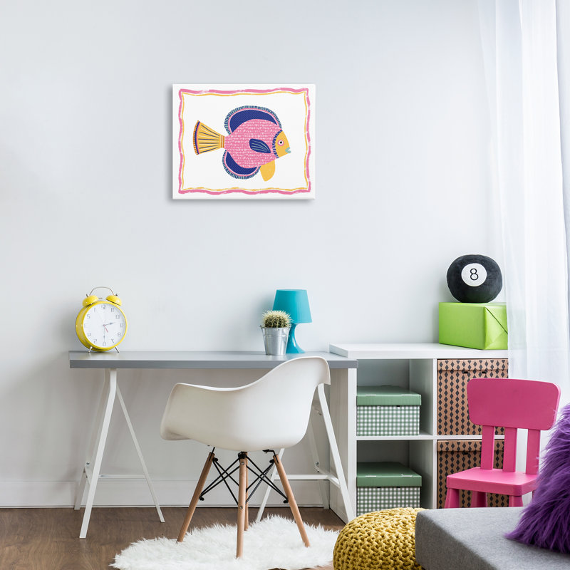 «Pink Fish», art mural par Lisa Nohren, H 16 po x l 20 po