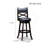 30" Bar Height X-Back Swivel Stool, Natural Finish, Beige Fabric Seat-3364894-3364889