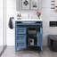 30 po Ensemble de meuble-lavabo autoportant avec comptoir en céramique