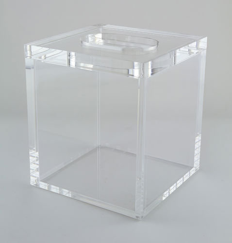 Lucite Tissue Box w/Lid, Clear