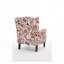 Chaise d'appoint avec pieds en bois rétro