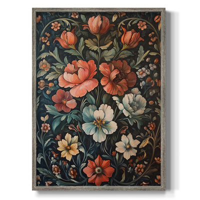 WM MORRIS Series XV Framed Print - Solid Wood