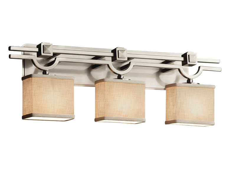 Geoffroy 3 - Light Dimmable Vanity Light, Cream, Brushed Nickel