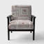 Fauteuil d'appoint rembourré transitionnel «Gottwaldt - Pink Geometric Form Windows I»